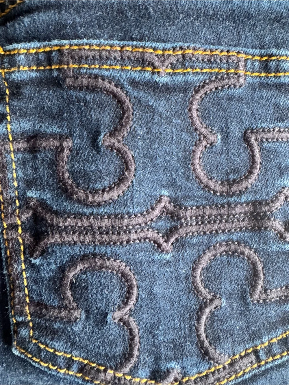 Tory Burch Dark Blue Wide-Leg Jeans